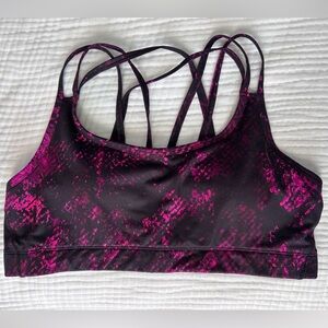 GAP Strappy Sports Bra - Black and Pink